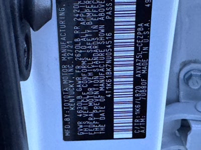 2022 Toyota Camry XSE