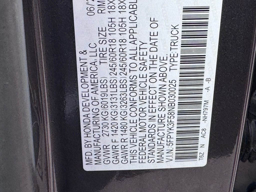 2022 Honda Ridgeline RTL