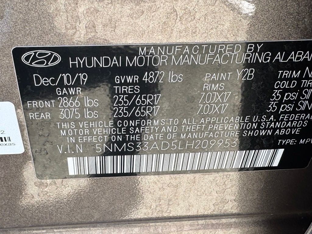 2020 Hyundai Santa Fe SEL