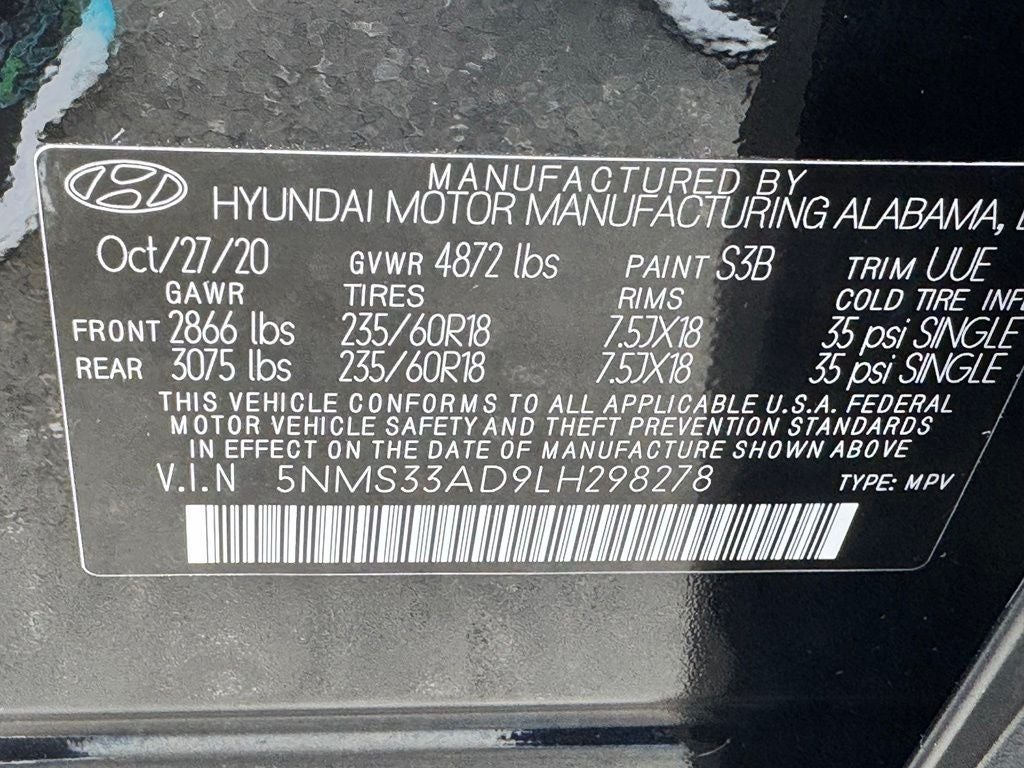 2020 Hyundai Santa Fe SEL