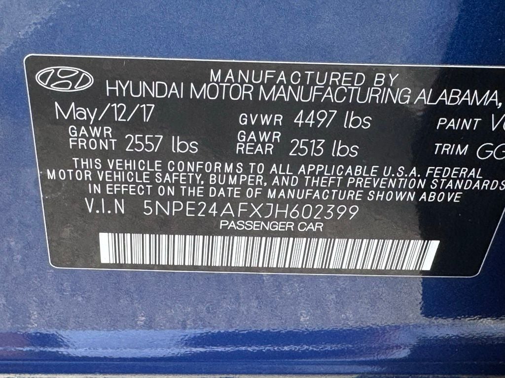 2018 Hyundai Sonata SE