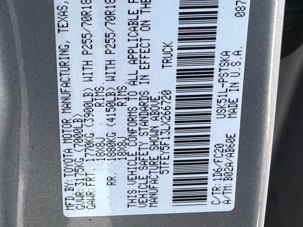 2020 Toyota Tundra SR5