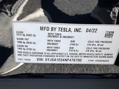 2022 Tesla Model S Base