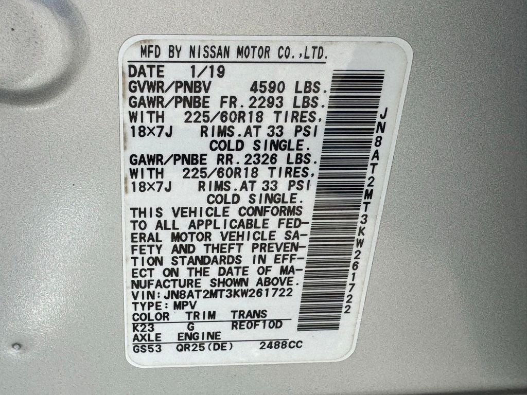 2019 Nissan Rogue SV