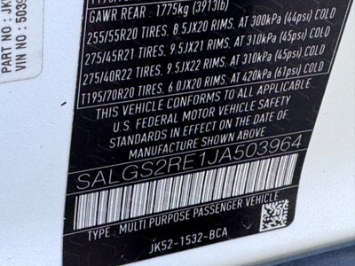 2018 Land Rover Range Rover 5.0L V8 Supercharged