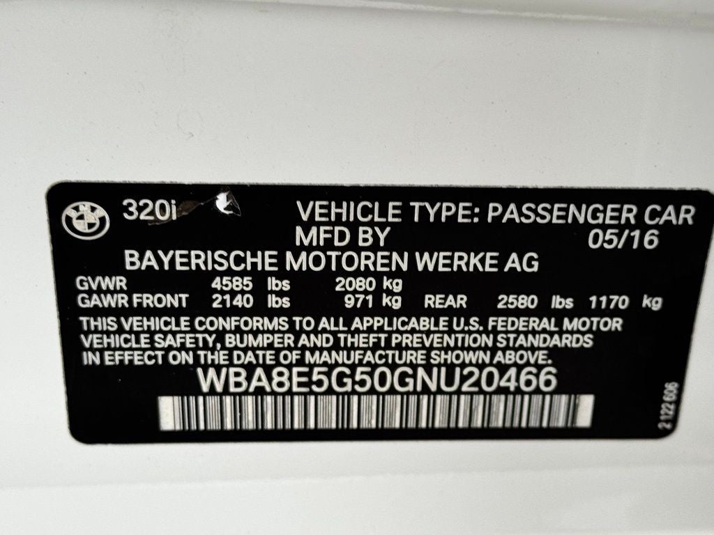 2016 BMW 3 Series 320i xDrive