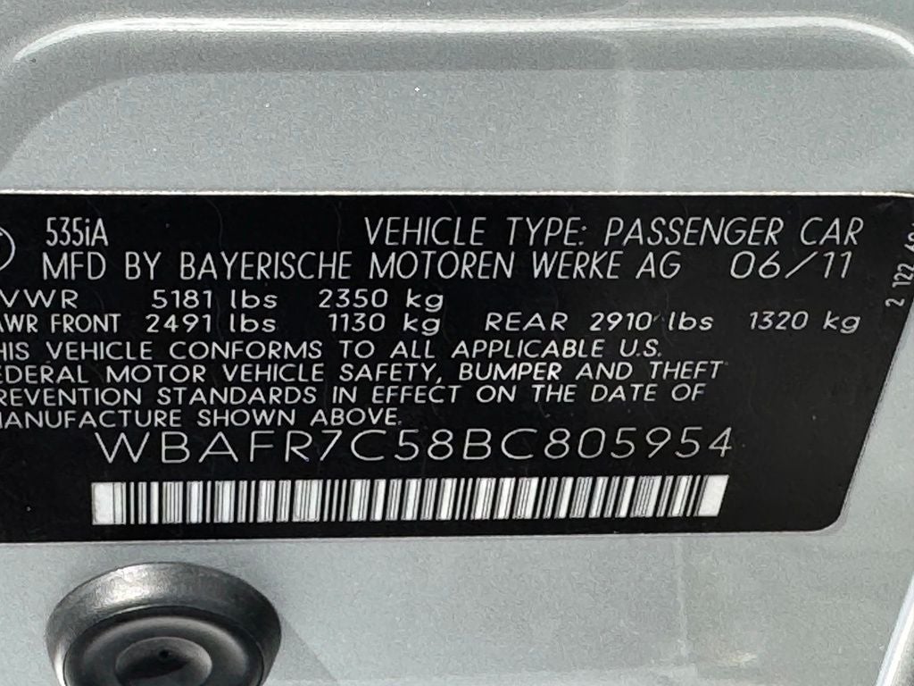 2011 BMW 5 Series 535i